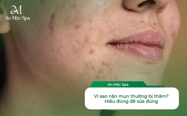nặn mụn không để lại thâm