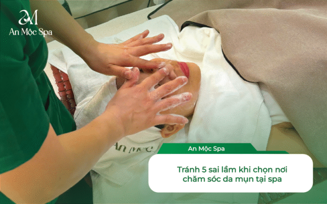 chăm sóc da mụn tại spa