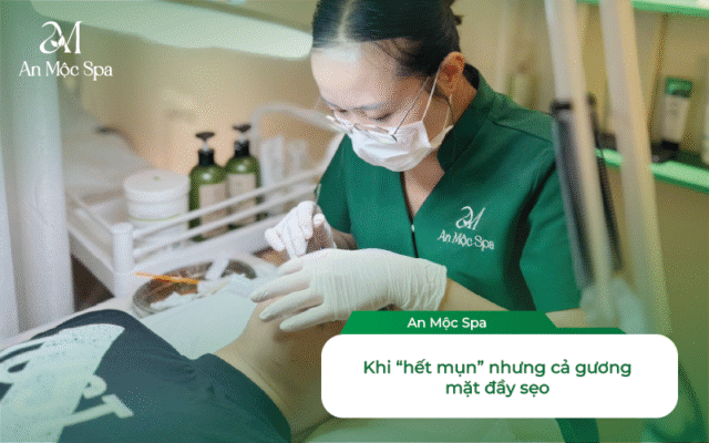 nặn mụn không để lại sẹo