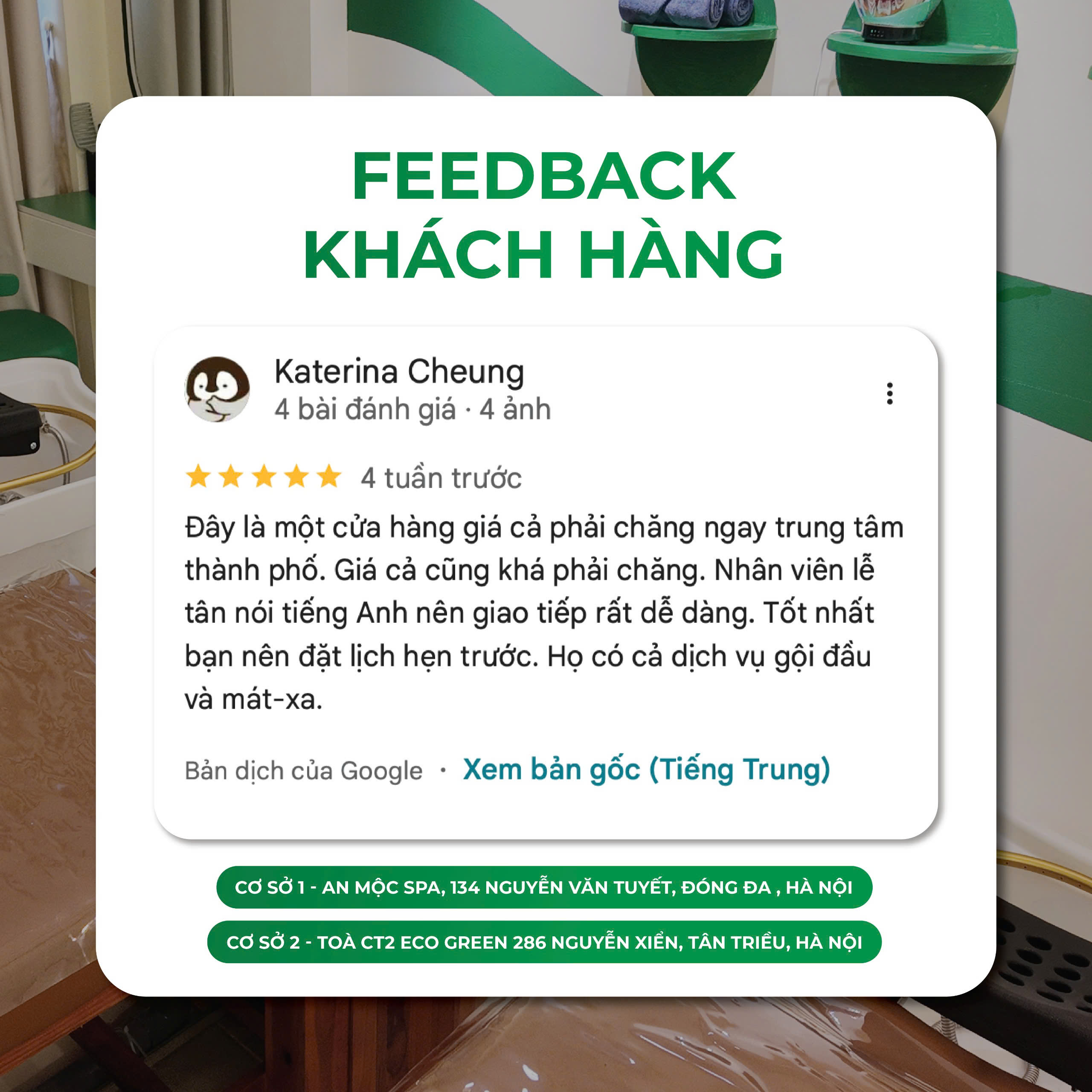 gội đầu thảo mộc thư giãn vai gáy