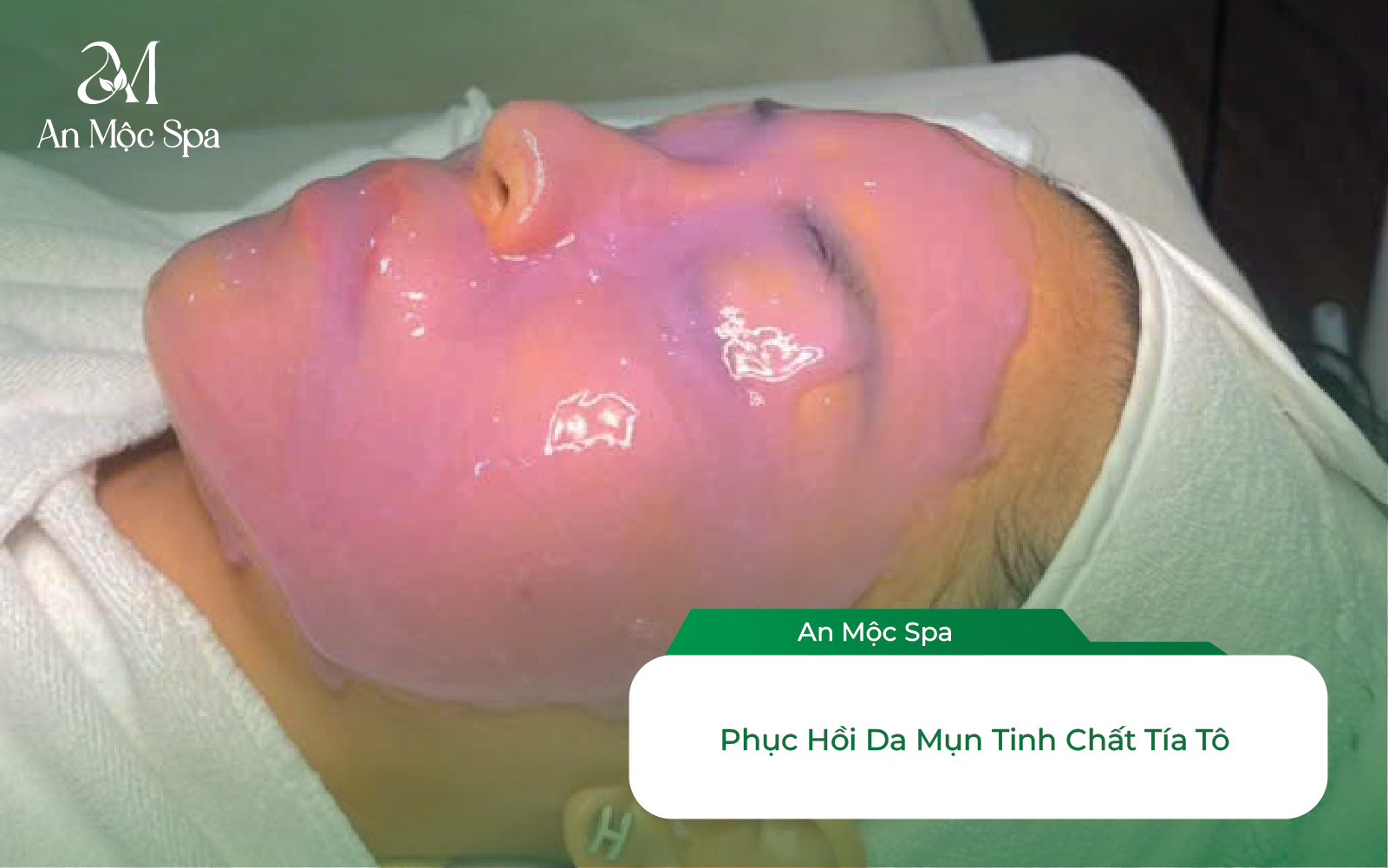 Phục hồi da mụn tinh chất tía tô